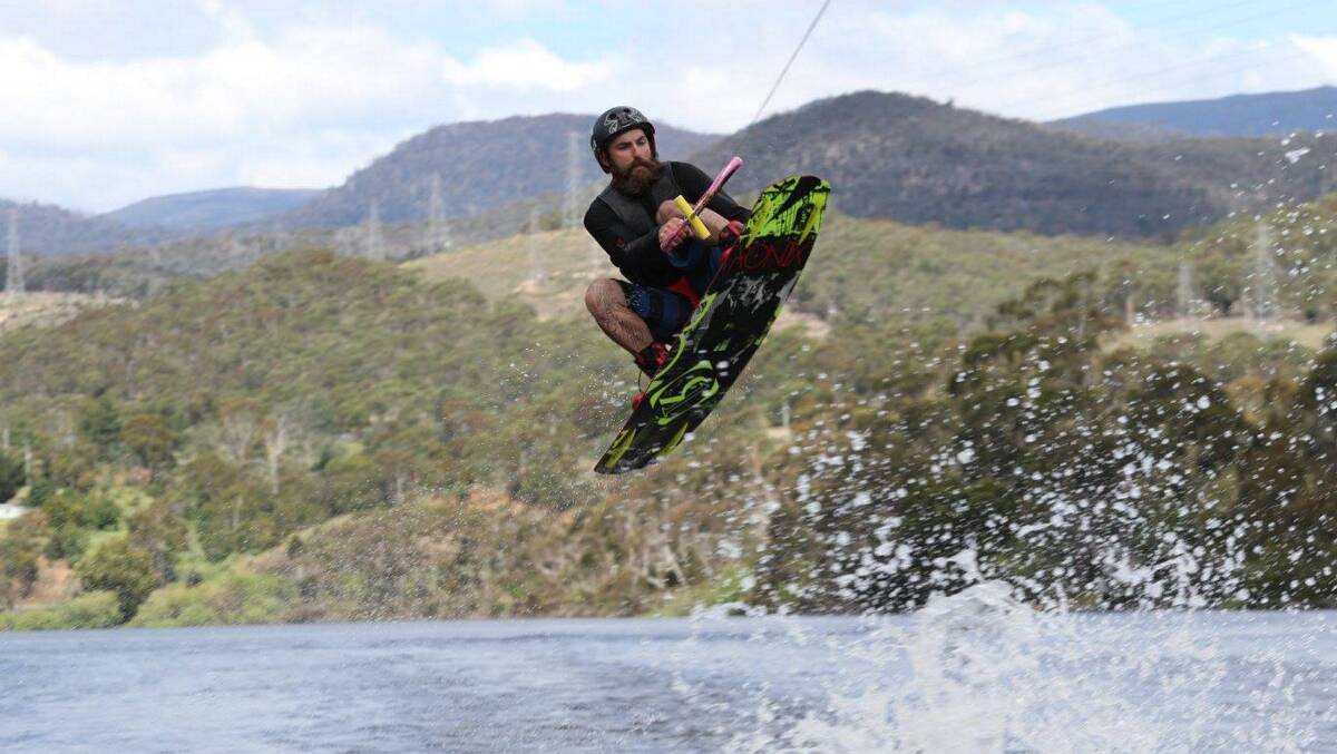 Air time: Nigel Curran placed fifth in the wakeboarding masters category.
