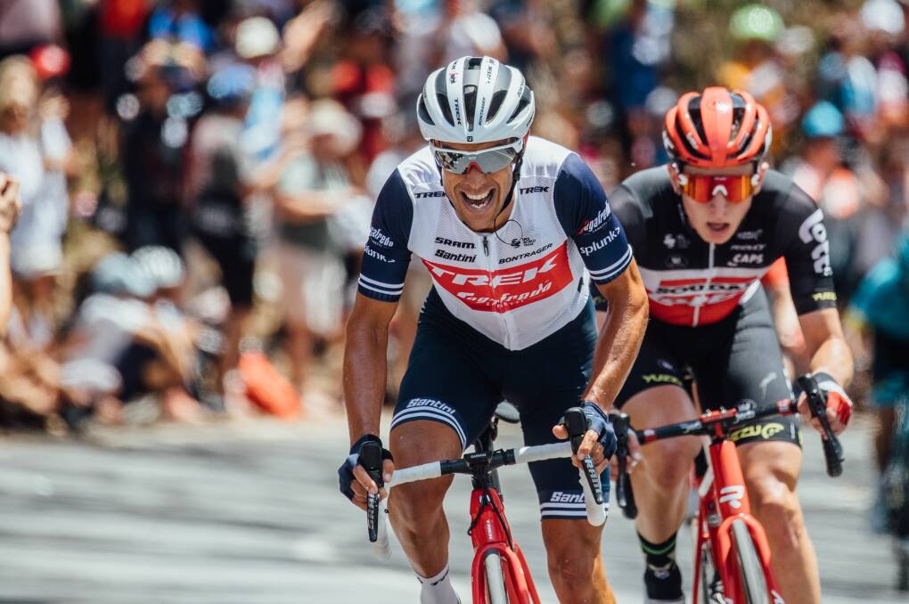 UNDER PRESSURE: Richie Porte on his way to victory at the Tour Down Under in January. Picture: Supplied