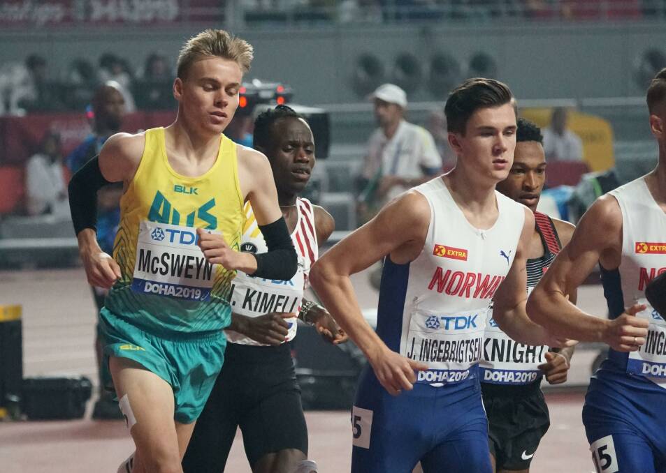 Field of dreams: Stewart McSweyn is getting comfortable at major championships. Picture: Athletics Australia