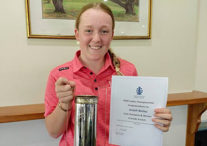 TOP OF THE TREE: Jorjah Bailey won the Launceston Golf Club's women's A-grade championship.
