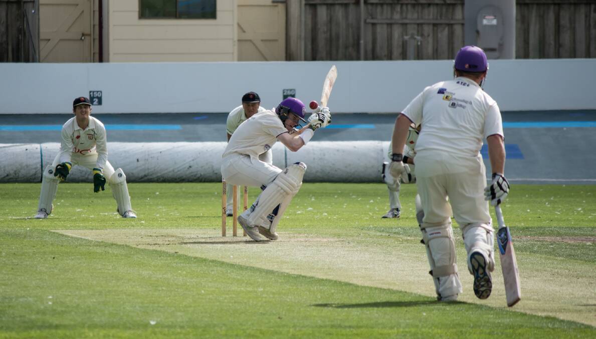 TAKE COVER: Burnie's Brodie Hayes ducking a ball in the Cricket North West match against Ulverstone. Picture: Eve Woodhouse.