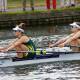 LIGHT SWITCH: Anneka Reardon (in the bow seat) and Lucy Coleman (stroke) competing at Henley. Picture: Twitter