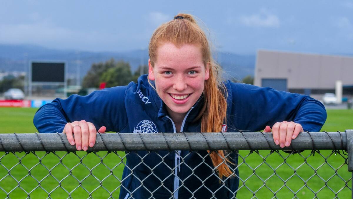 On her marks: Footballer Mia King is excited about what the future holds. Picture: Neil Richardson