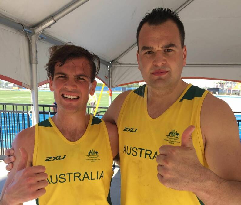 State pride: Tasmanian para athletes Deon Kenzie and Todd Hodgetts are regular international teammates.