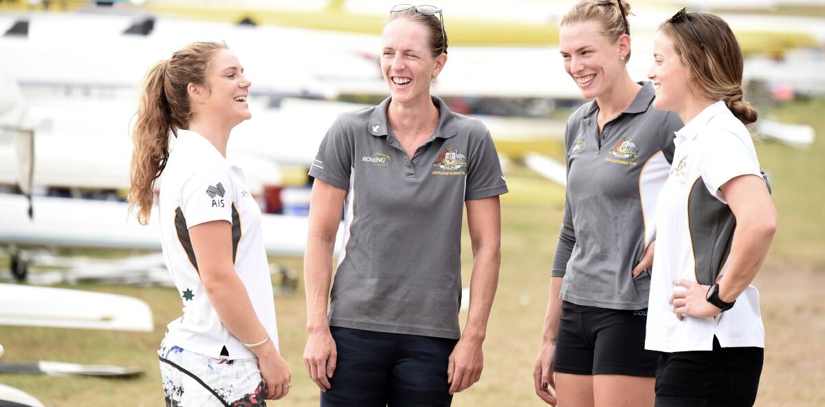 Four sure: Australia's women's quad scull crew of Jennifer Cleary, Kerry Hore, Maddie Edmunds and Jess Hall. Picture: Rowing Australia