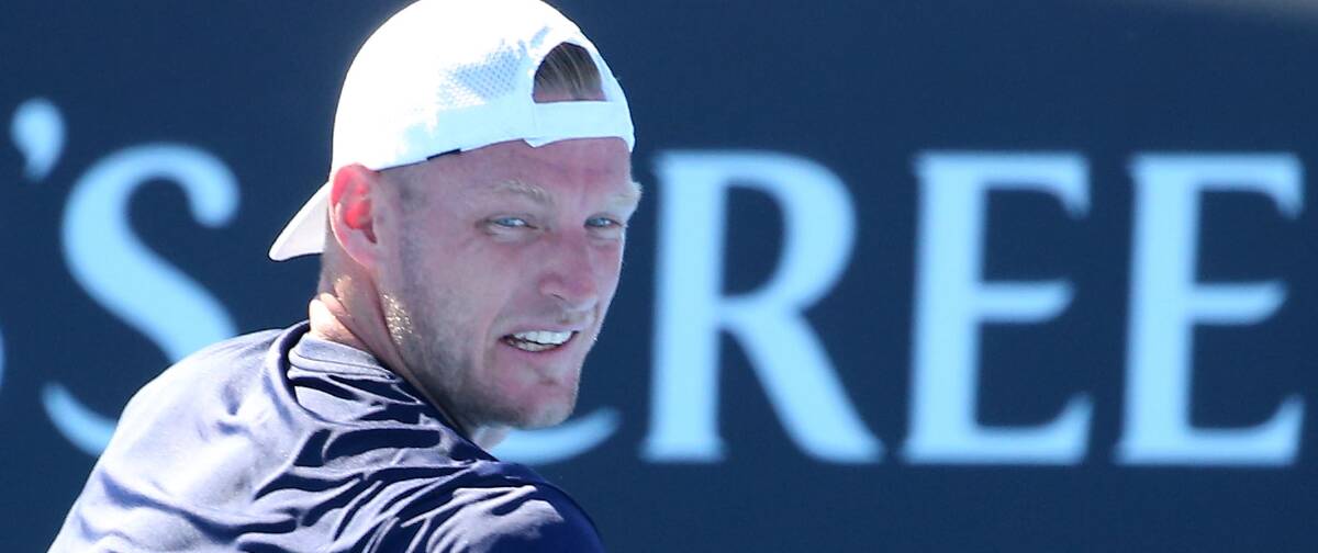 Launceston-bound: Sam Groth playing at the Australian Open at Melbourne Park last week. Picture: Getty Images