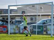 PAYING THE PENALTY: Launceston United keeper Sydney Carnie is helpless to prevent Madeline Payne's equaliser for Devonport. Pictures: Paul Scambler