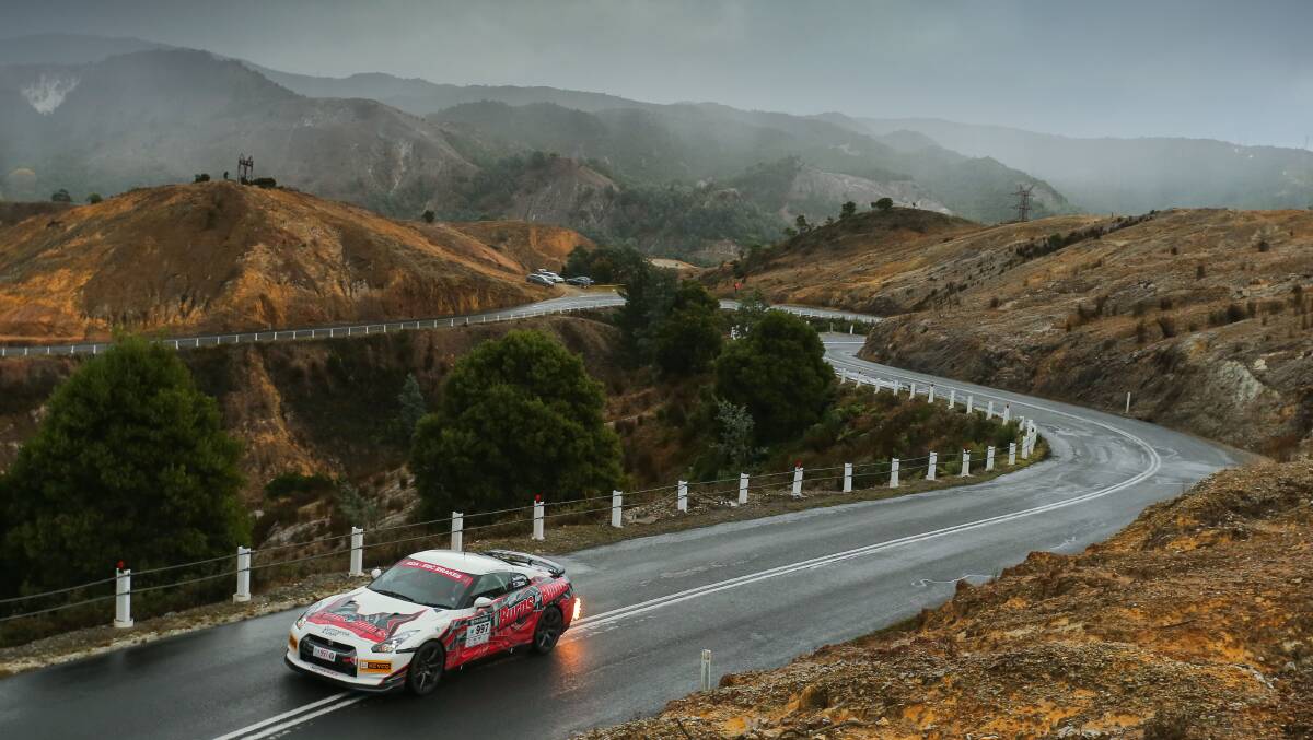 WINDING DOWN: Targa competitors love tackling the notorious bends heading out of Queenstown.