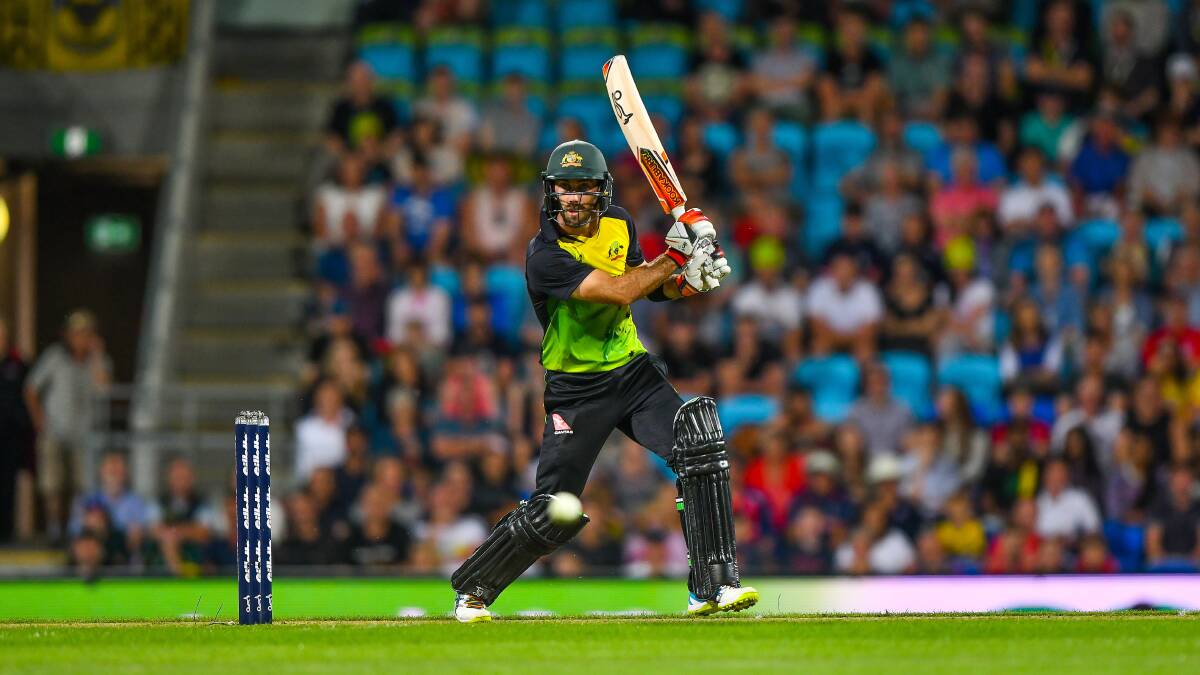 Making a stand: A crowd of 9958 saw Glenn Maxwell and co. when Australia hosted England in a T20 international at Bellerive in 2018.