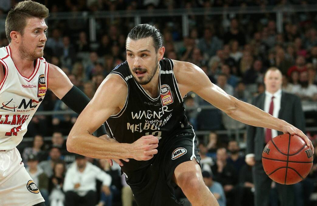 Elbow room: Chris Goulding playing for Melbourne United against Illawarra Hawks in the NBL. Picture: AAP