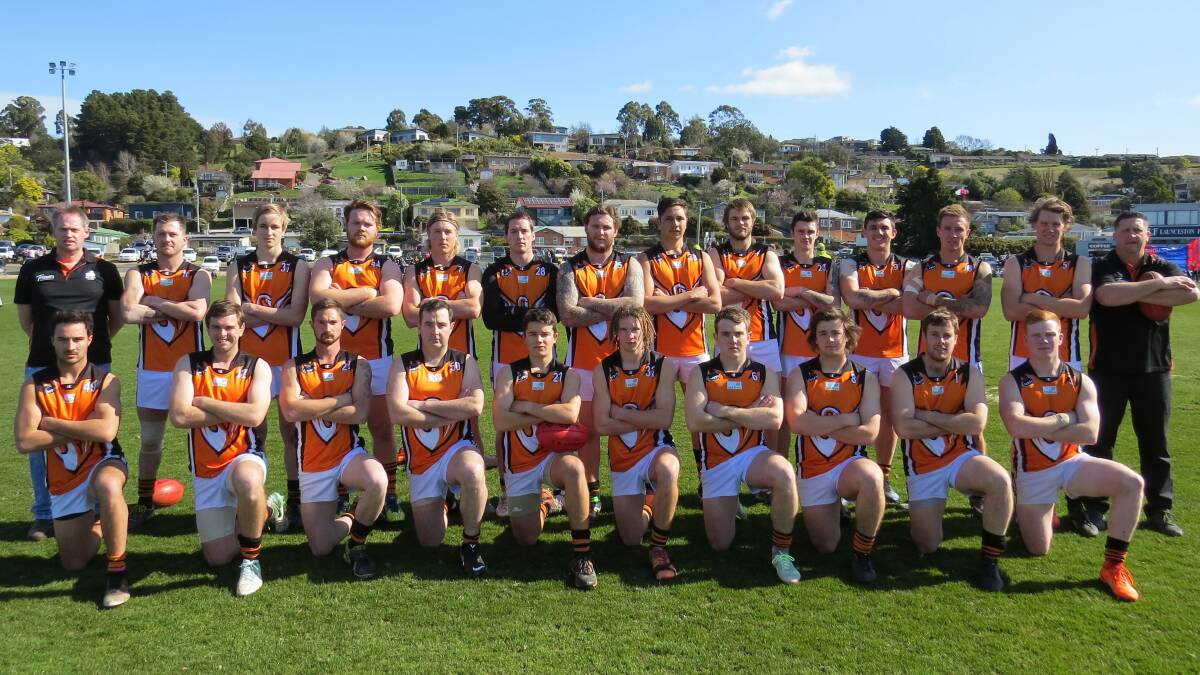 Feast in the east: The East Coast Swans team that played in last year's match at Pyengana.