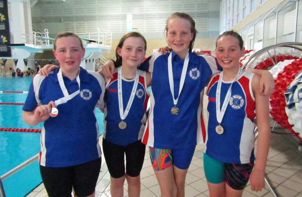 Silver lining: South Esk's relay team of Sophie Hinds, Mia Howell, Rebecca Clarke and Roisin Goodsall.