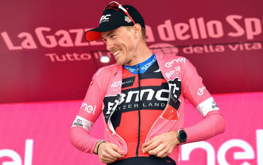Pretty in pink: Rohan Dennis leading this year's Giro d'Italia.