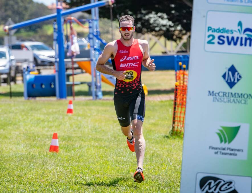 RUN FOR HOME: Jake Birtwhistle returned to competition at the Beauty Point Triathlon. Picture: Paul Scambler