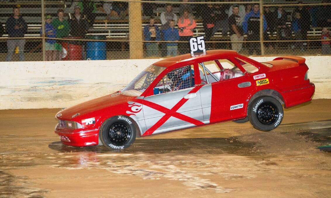 Touchdown: One of the ramp racers at the Easter meeting. Picture: Angryman Photography