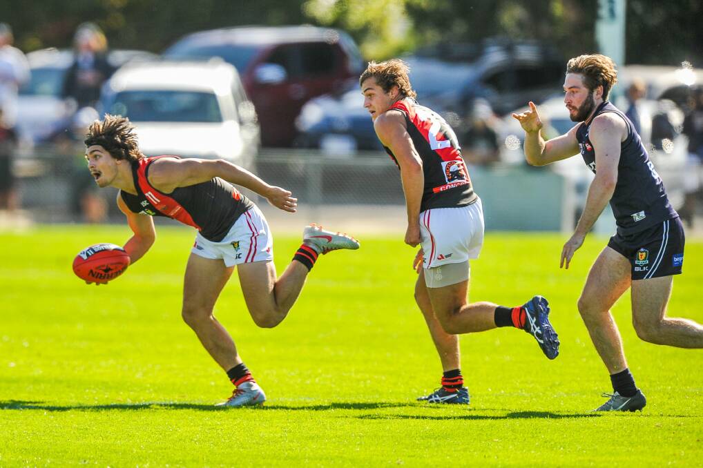 Leading role: North's Jay Lockhart in action during the 2017 State League Good Friday clash. Picture: Scott Gelston