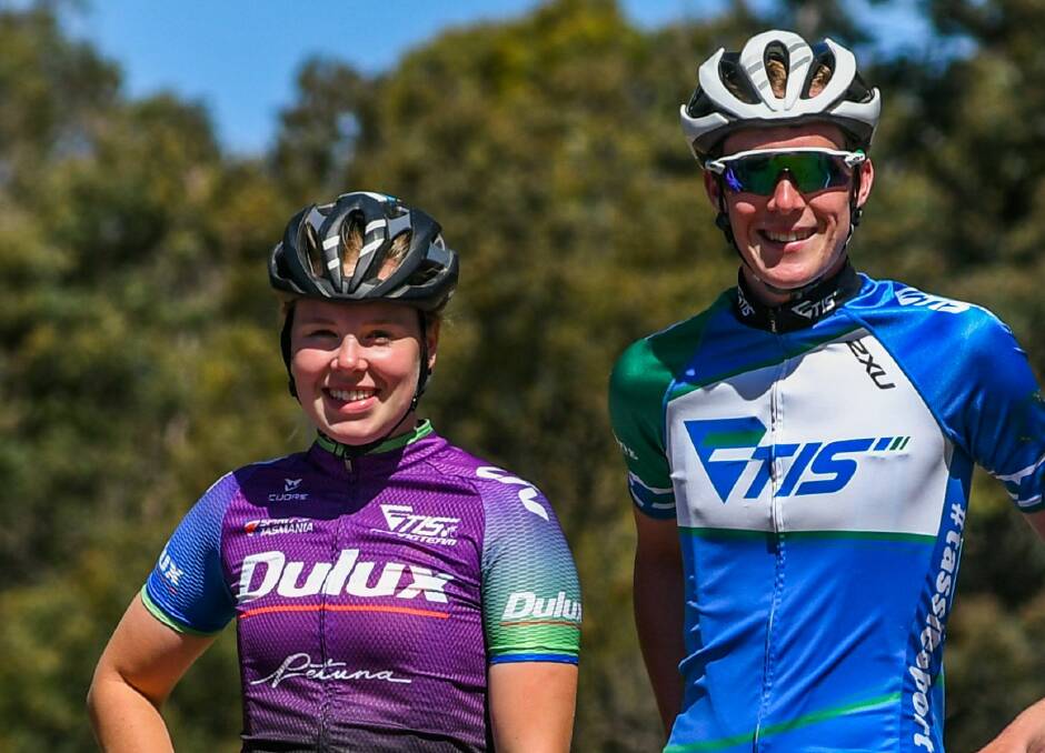 COMEBACK TRAIL: TIS cycling duo Lauren Perry and Zack Gilmore have recovered from a series of layoffs to line up in the Launceston Carnival. 