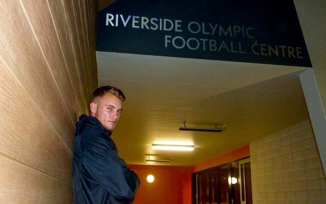 Home comforts: Atkinson at Riverside Olympic's new Windsor Park complex. Picture: Rob Shaw.