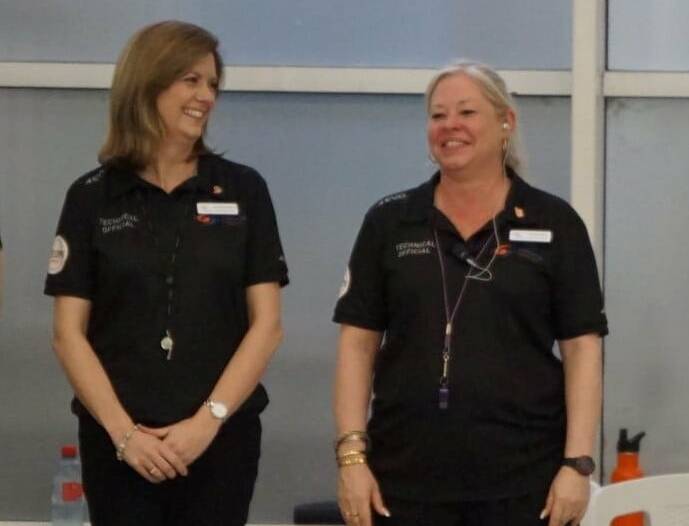 Swimming Tasmania's officials of the year Lee-Anne Edmunds and Jenelle Gillies. Picture: Facebook