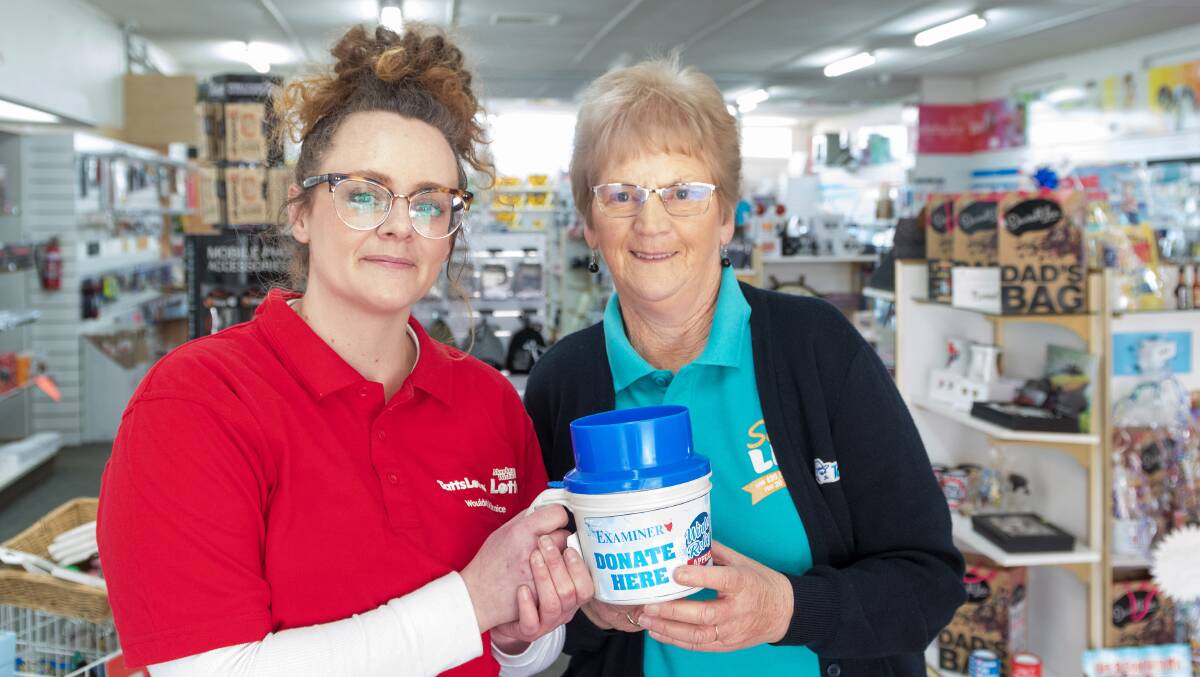 Krystel Middap and Lorraine Watson, of the Deloraine Newsagency, were one of many organisations that supported this year's Winter Relief Appeal. Picture: Phillip Biggs