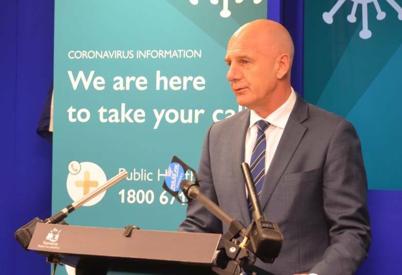 Premier Peter Gutwein addresses the media. Picture: file 