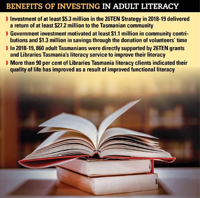 VALUE: A new study has found investing in improving adult literacy and numeracy in Tasmania delivers economic and social benefits to the community. 