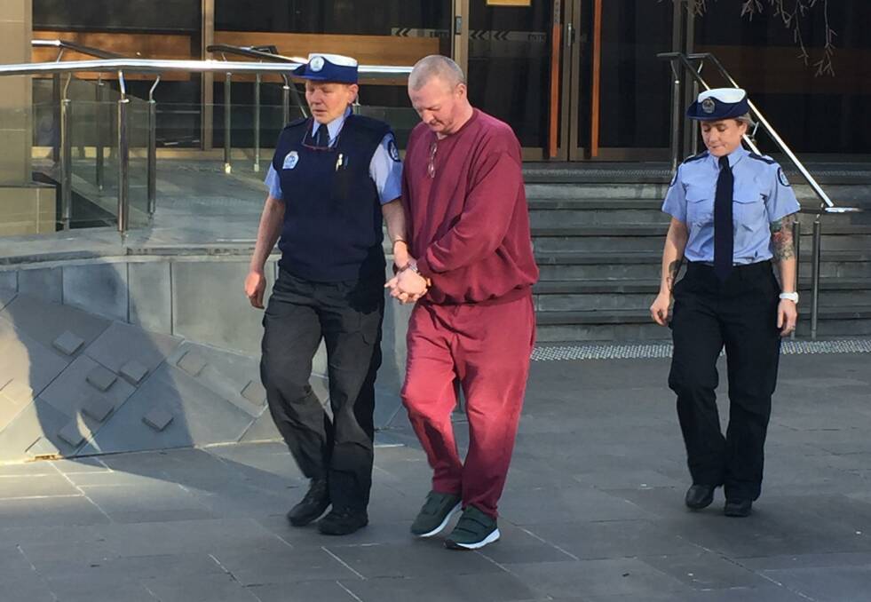 Appealing: Darren Ward Gale is escorted by police from the Hobart Supreme Court. Picture: Emily Jarvie 