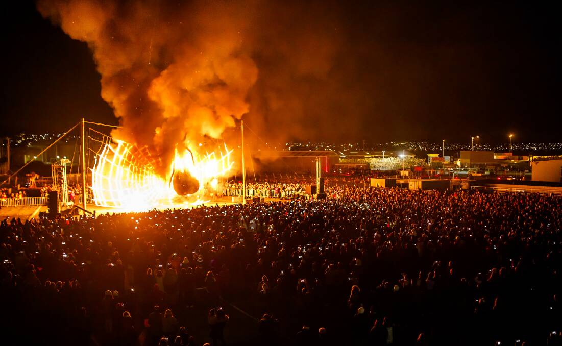 PURGE: Burning of last year's Ogoh-Ogoh at Dark Park. Picture: supplied 