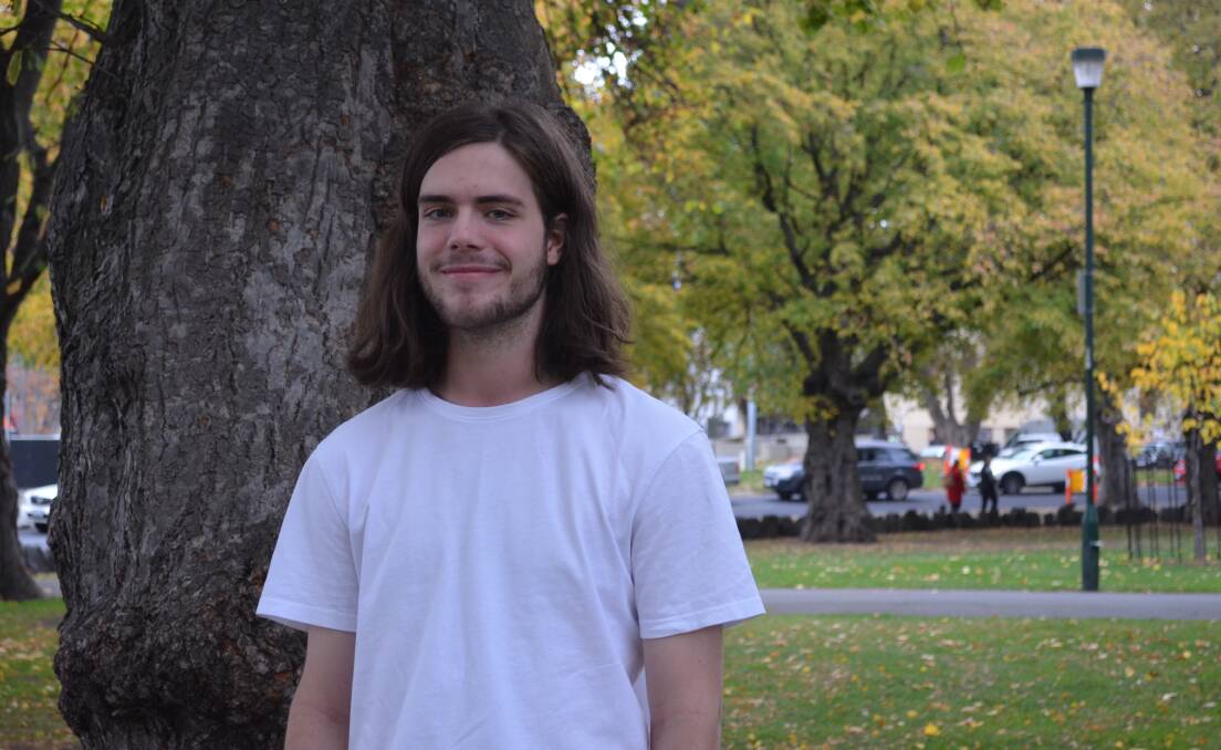 First time voter Josh Herbert said he wanted to gain an understanding of politics in order to vote for a candidate he agrees with. Picture: Emily Jarvie 