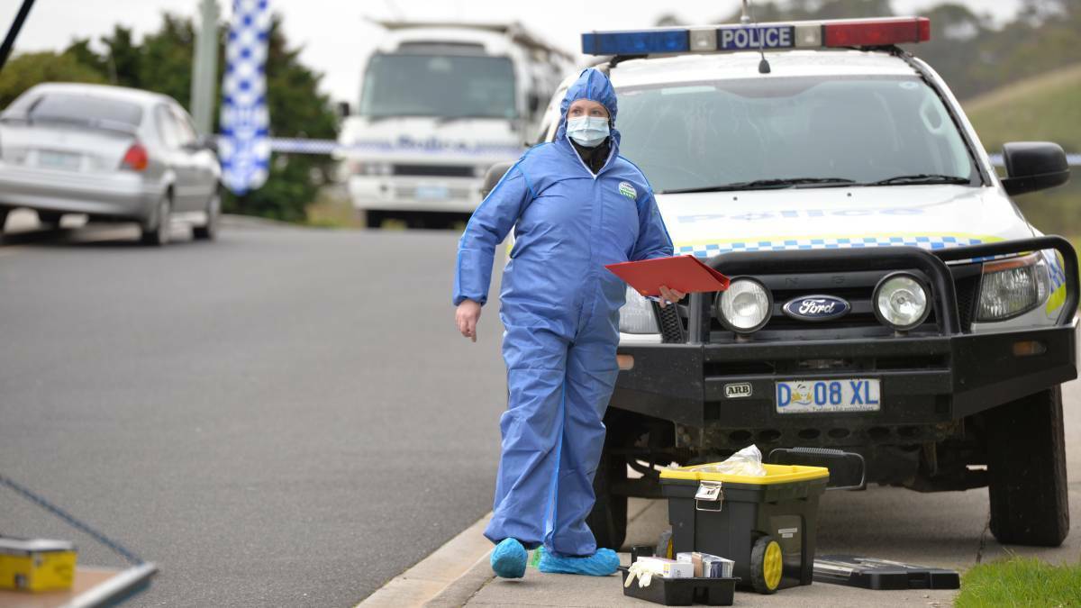 Police investigate the fatal shooting at Cooee on May 24, 2016. Picture: File. 