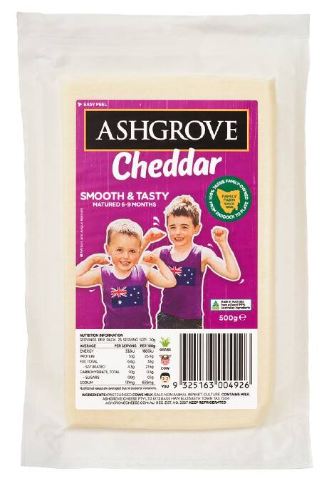 Ashgrove's everyday cheddar range will only be available for purchase in Tasmania. Picture: supplied 