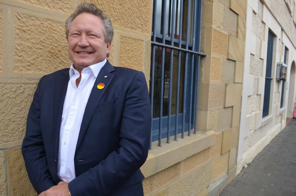 Andrew Forrest visited Tasmania last week to lobby to increase the smoking age in the state. Picture: Matt Maloney 