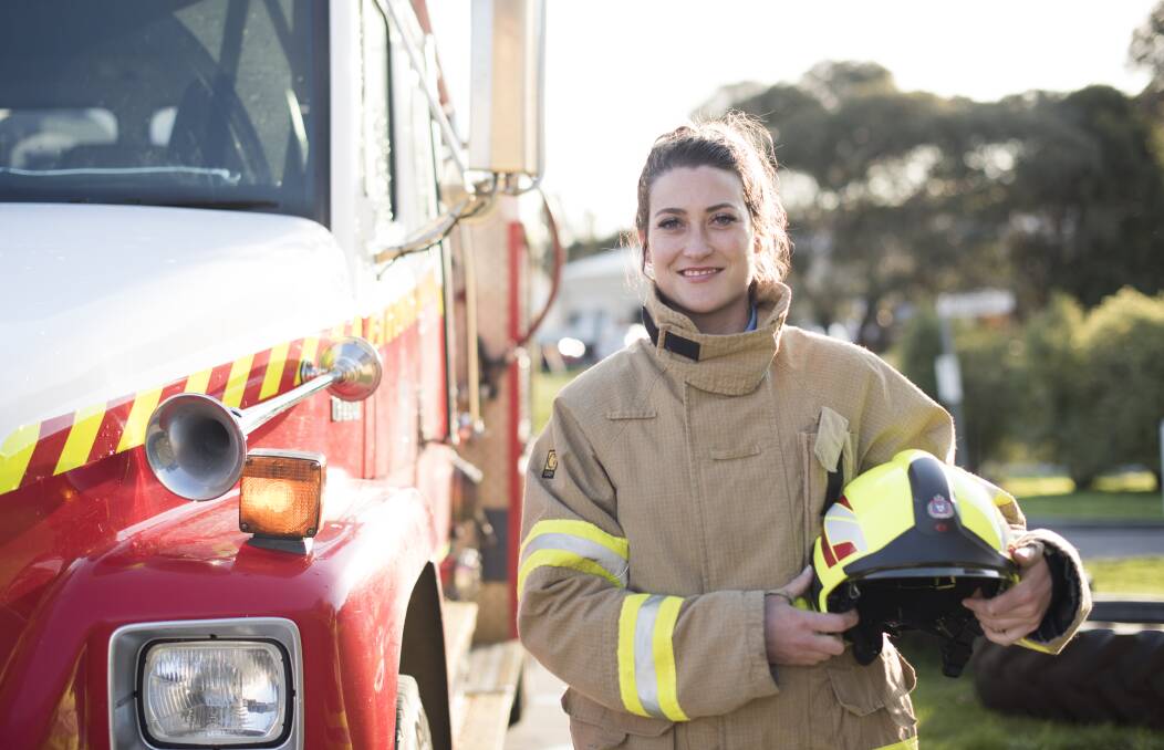 Elyse Hatchard of Burnie said attending the Tasmania Fire Service's Come and Try Day made her realise firefighting was what she wanted to do. Picture: supplied 