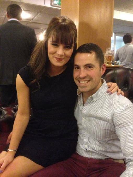 Nathaniel Beesley (right) with his wife Katie. Picture: Facebook 