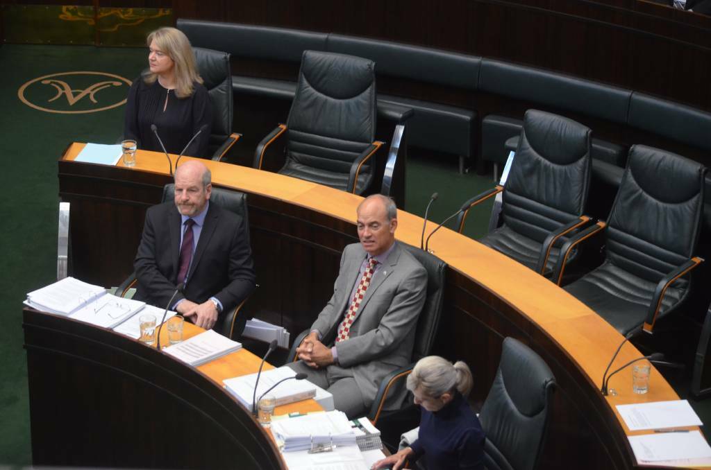 RETURNED MEMBER: Former Labor MHA turned independent Madeleine Ogilvie takes her seat in the Parliament behind the government. Picture: Matt Maloney 