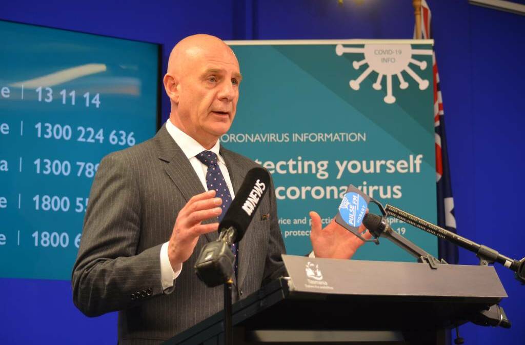 Premier Peter Gutwein addresses the media. Picture: file 