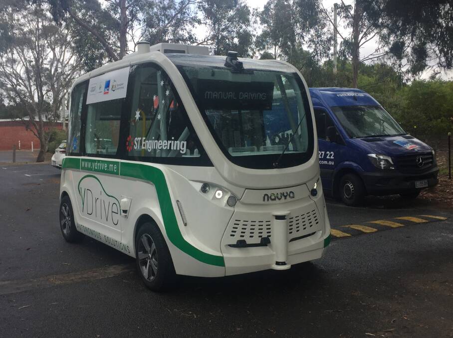 The bus can travel up to 25 kilometres per hour and can carry up to 15 passengers. Picture: Emily Jarvie 