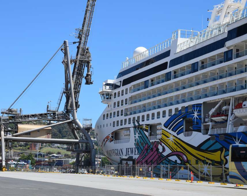 The Norwegian Jewel in Burnie during its first visit to the port in 2017. 