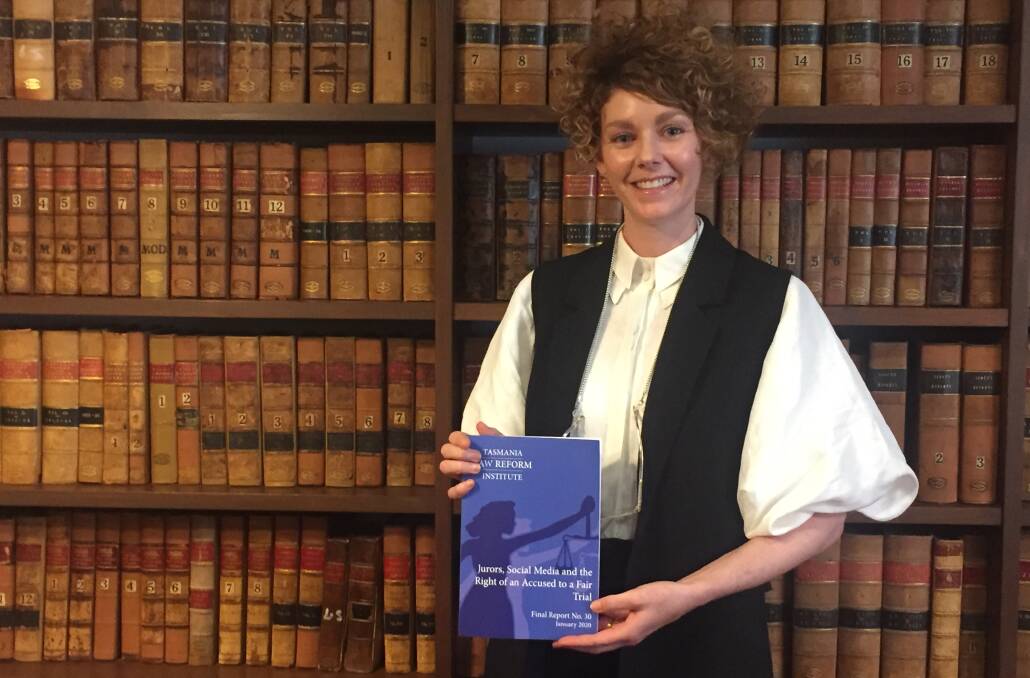 Tasmania Law Reform Institute research fellow and report author Jemma Holt. 