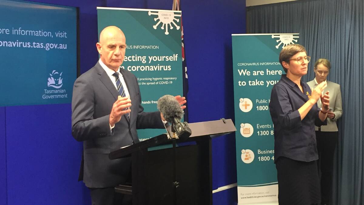 RELIEF: Premier Peter Gutwein announces a $3 million support package for temporary visa holders in Tasmania. Picture: Sue Bailey 