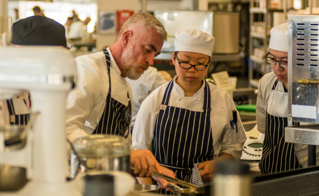  Chef Alex Atala working with Drysdale cookery students as part of the Great Chef Series.