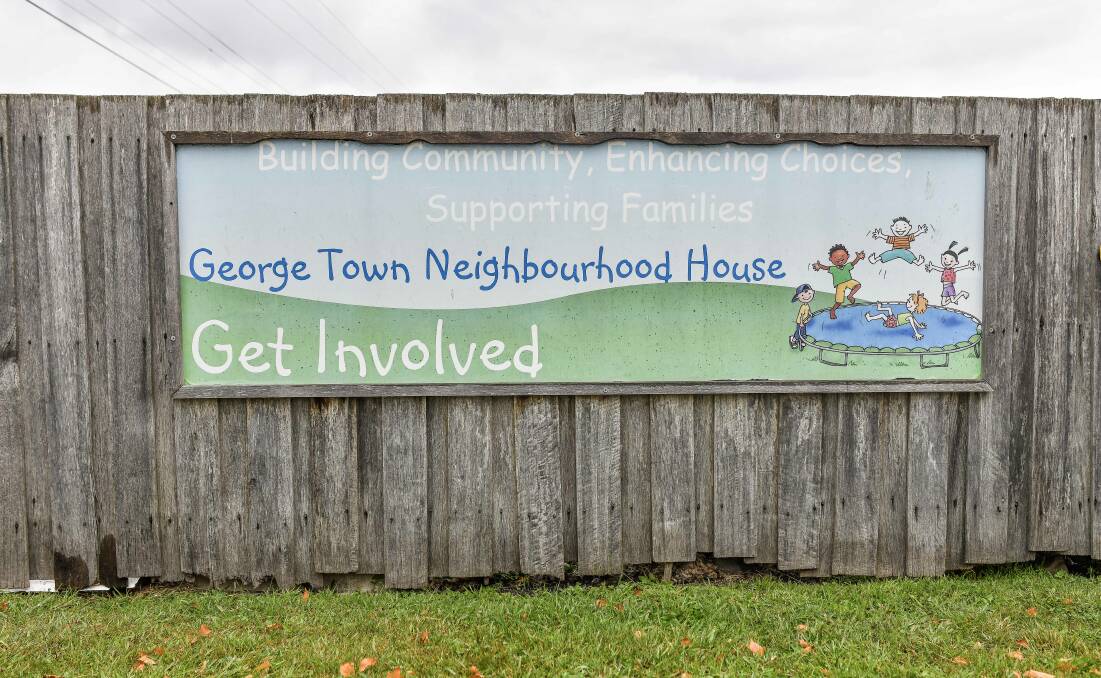 A sign outside George Town Neighbourhood House. Picture: Scott Gelston