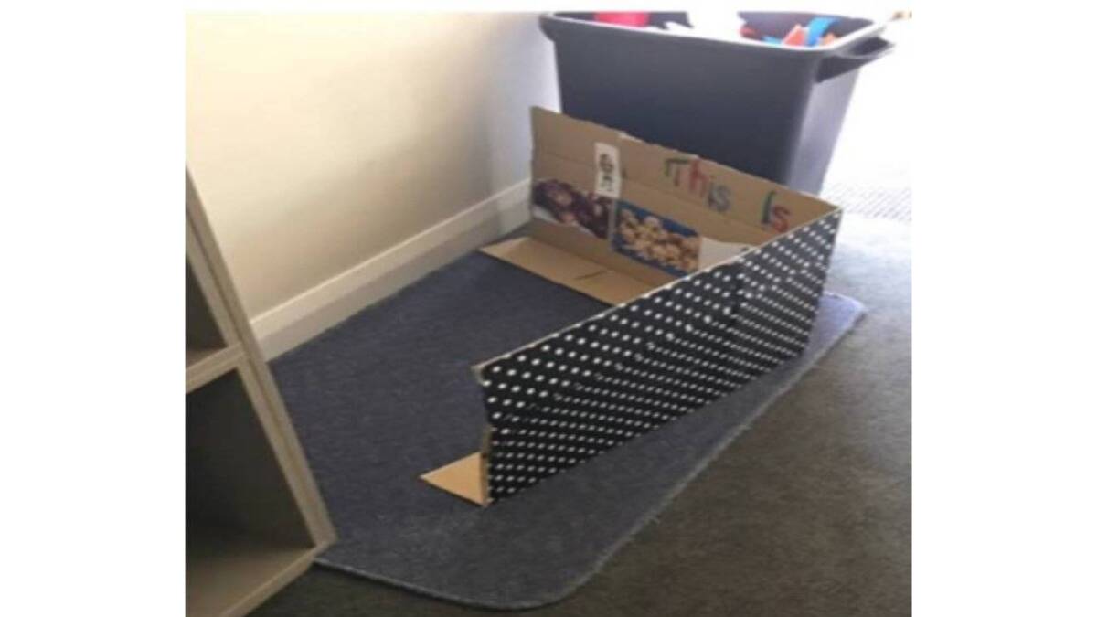 Student isolated by cardboard barrier to curb ‘meltdowns’
