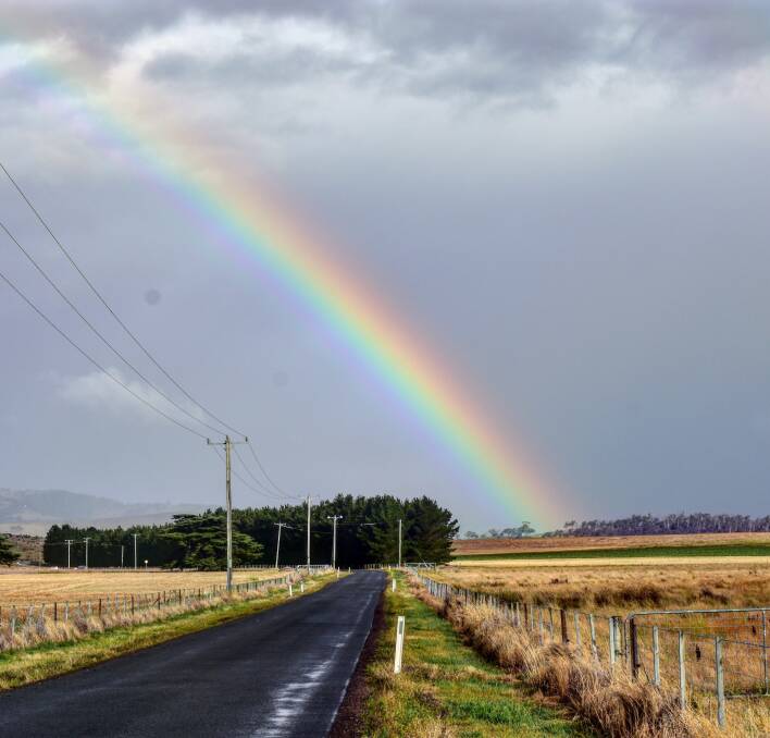 Rainbow after summer rain. Picture: Natalie Keane