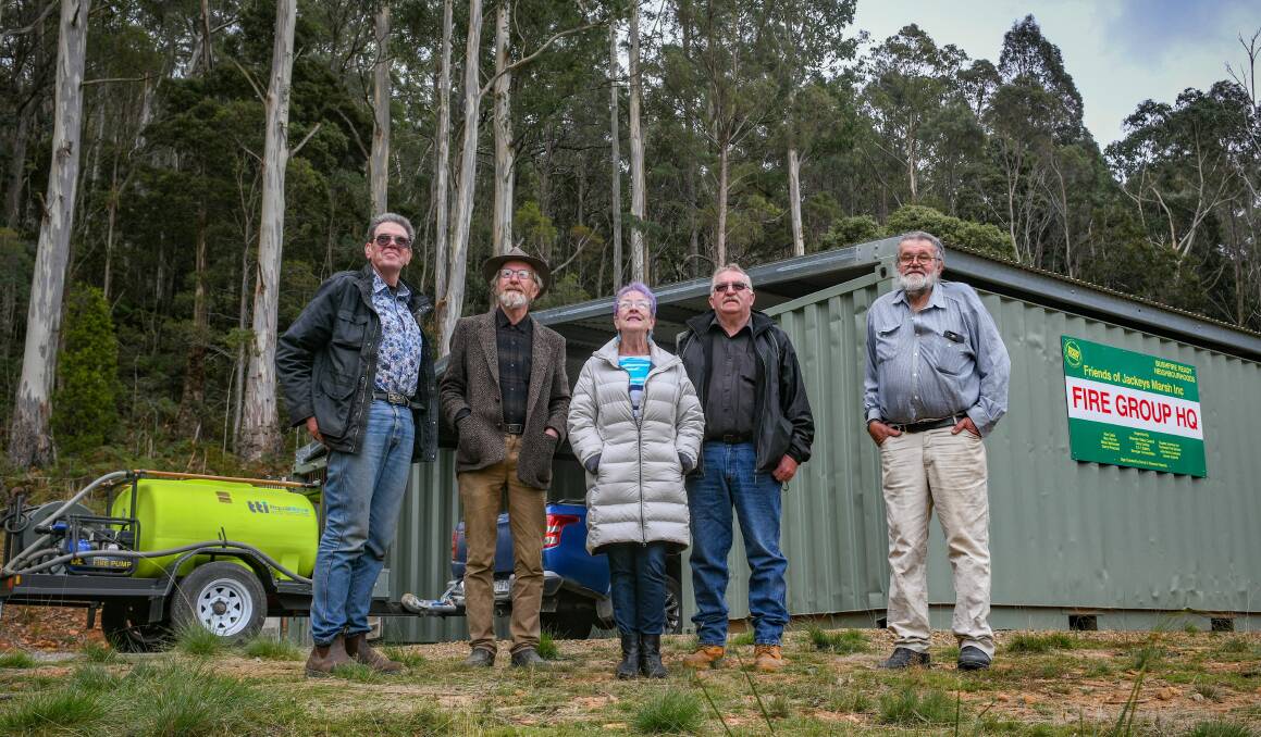 RESOURCES: Darryl Peacock, Kim Clark, Shannon Peacock, Brian McGowan and Max Herron stand with their new equipment. Picture: Paul Scambler
