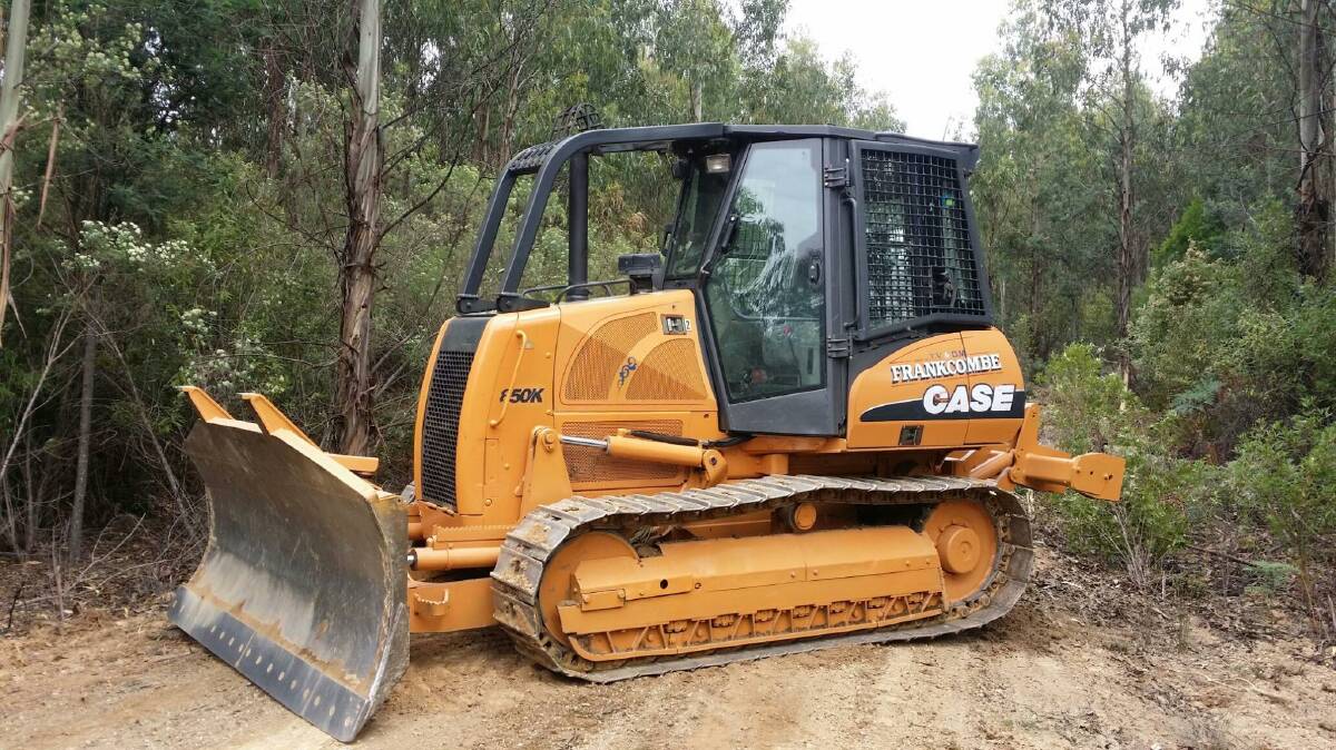 MISSING: Police seek information about the bulldozer aboce, which was stolen from Bridport in April. Picture: Supplied