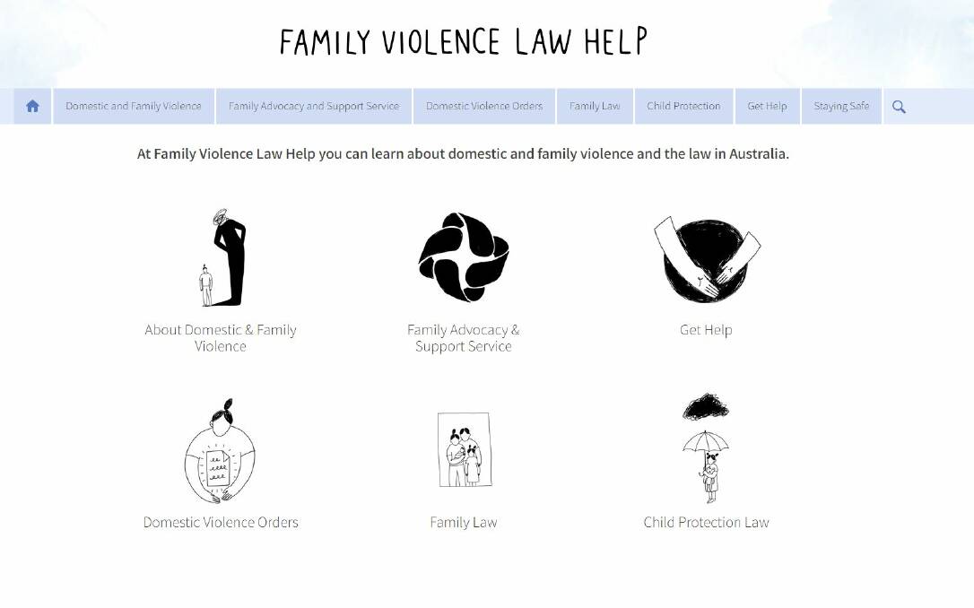 Screen shot of familyviolencelaw.gov.au/. 