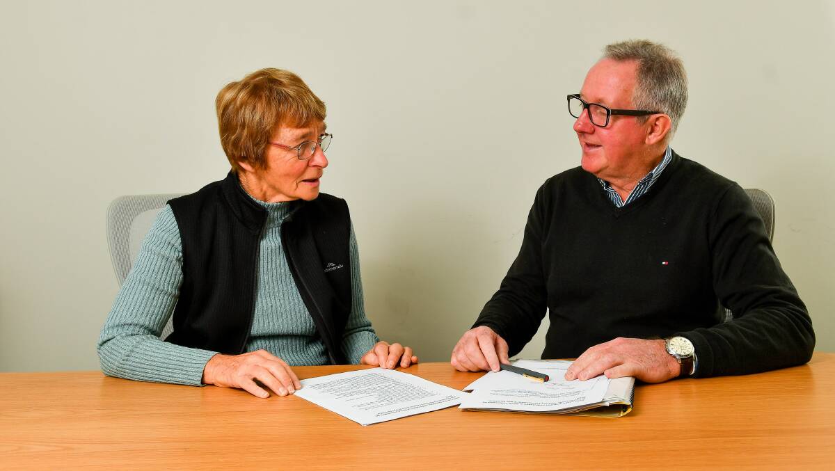 Consumer and Community Engagement Council chairman  Peter O’Sullivan and deputy chairwoman Christine Beswick. 
