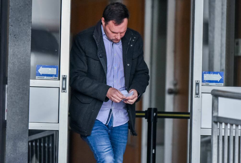 Kane Scott Dallow leaving the Launceston Magistrates Court