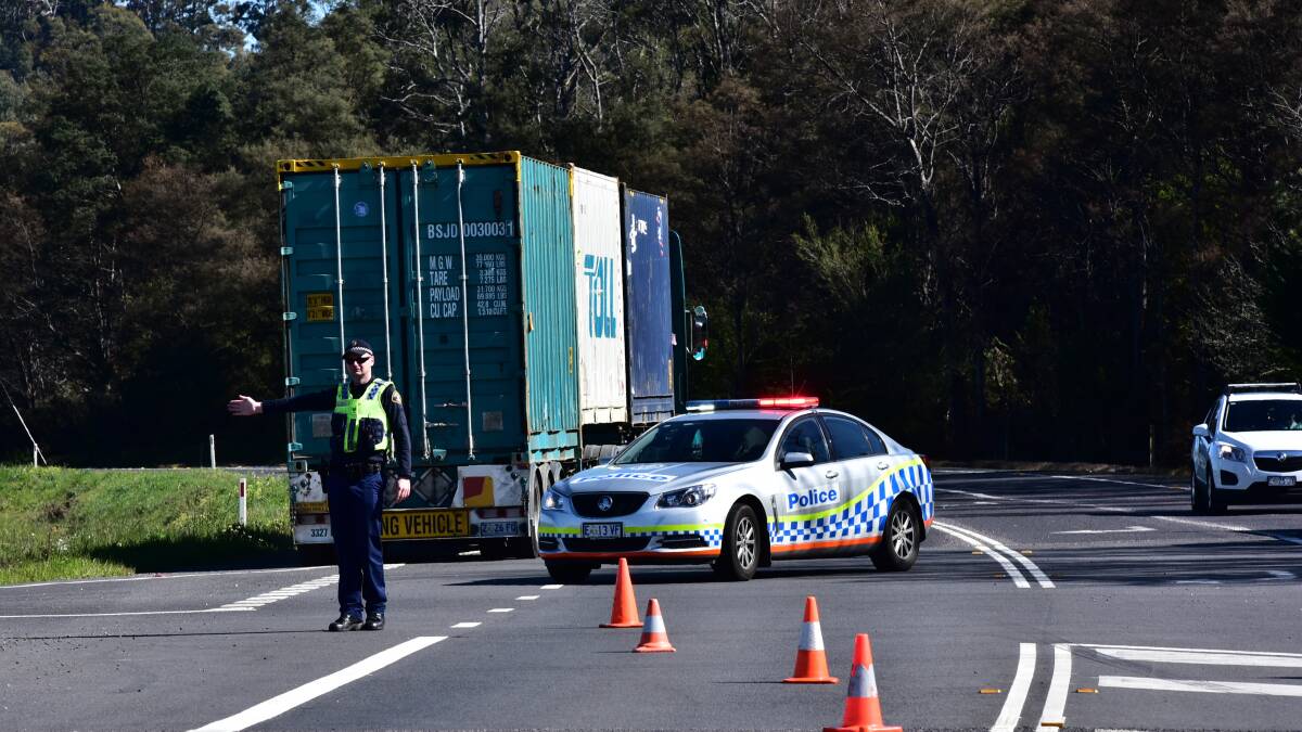 CRASH: Tasmania Police are directing traffic through Dunorlan after a serious crash at Elizabeth Town. Picture: Neil Richardson